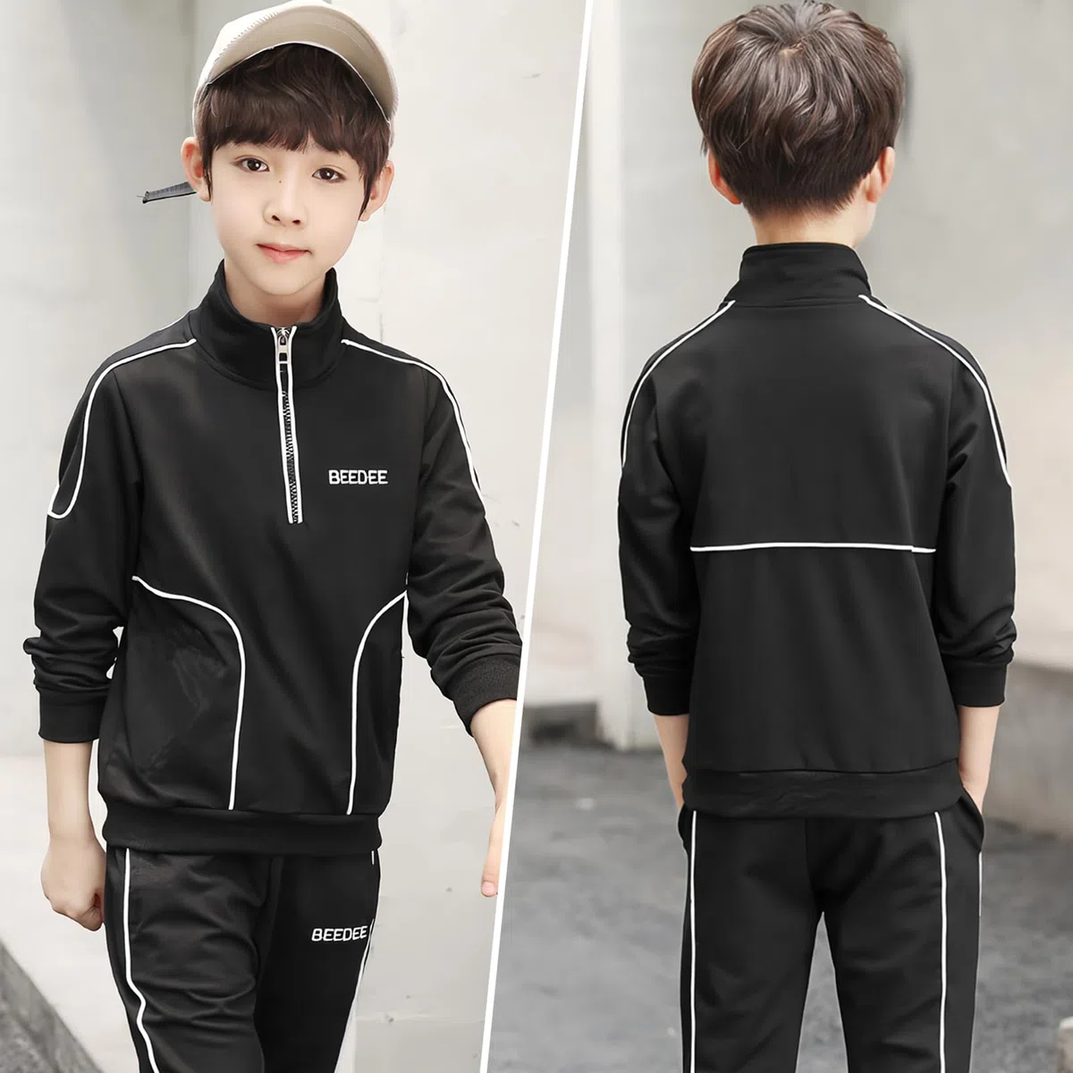 Survêtement Enfant Garçon Costume Jogging Ensemble de Sport 2pcs Sweatshirt + Pantalons Sportswear Décontracté