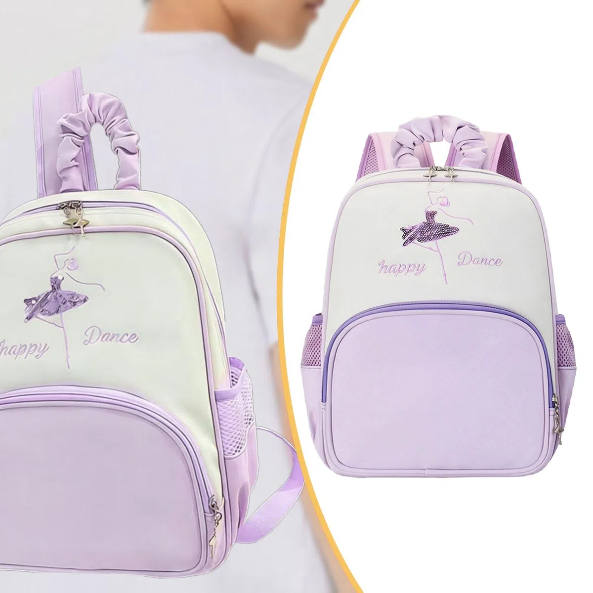 Sac à Dos de Ballet pour Filles, Sac de Sport, Idéal pour Le Sport et Les, Violet