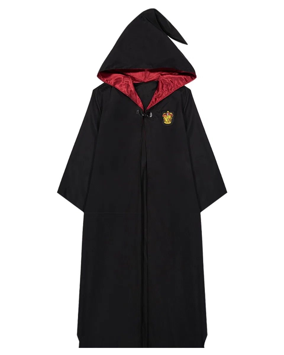 Funidelia Déguisement Officiel Harry Potter - Gryffondor pour homme et femme, Inclut: Cape avec capuche avec écusson imprimé, Taille M - Tenue pour adultes pour fêtes, Carnaval et Halloween