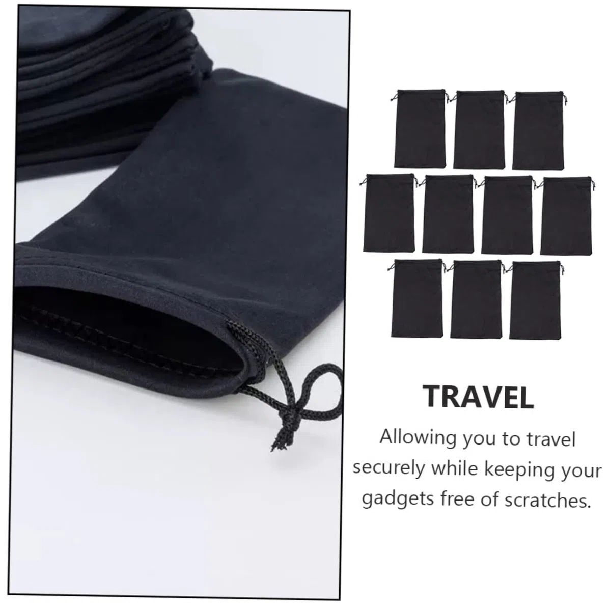 Abaodam 75pièces Pochette De Rangement pour Lunettes De Ski Lot Cordon Résistants Aux Rayures pour Masques De Ski Et Accessoires De Lunettes Pratique Et Compact