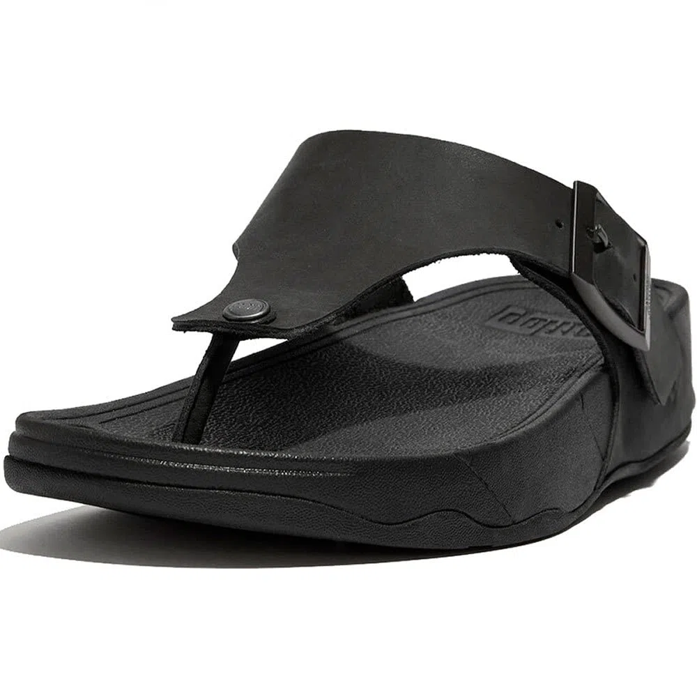 Fitflop Homme Trakk II Mens Buckle Leather Toe-Post Sandals Tongues