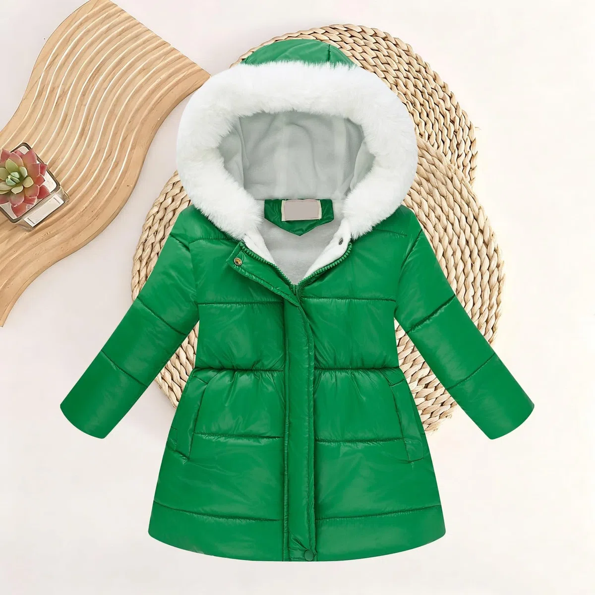 OBiQuzz Veste matelassée pour fille - Doudoune chaude - Veste d'hiver avec capuche - Veste demi-saison - Manches longues - Veste d'extérieur - Cardigan - Couleur unie - Classique - Manteau pour enfant