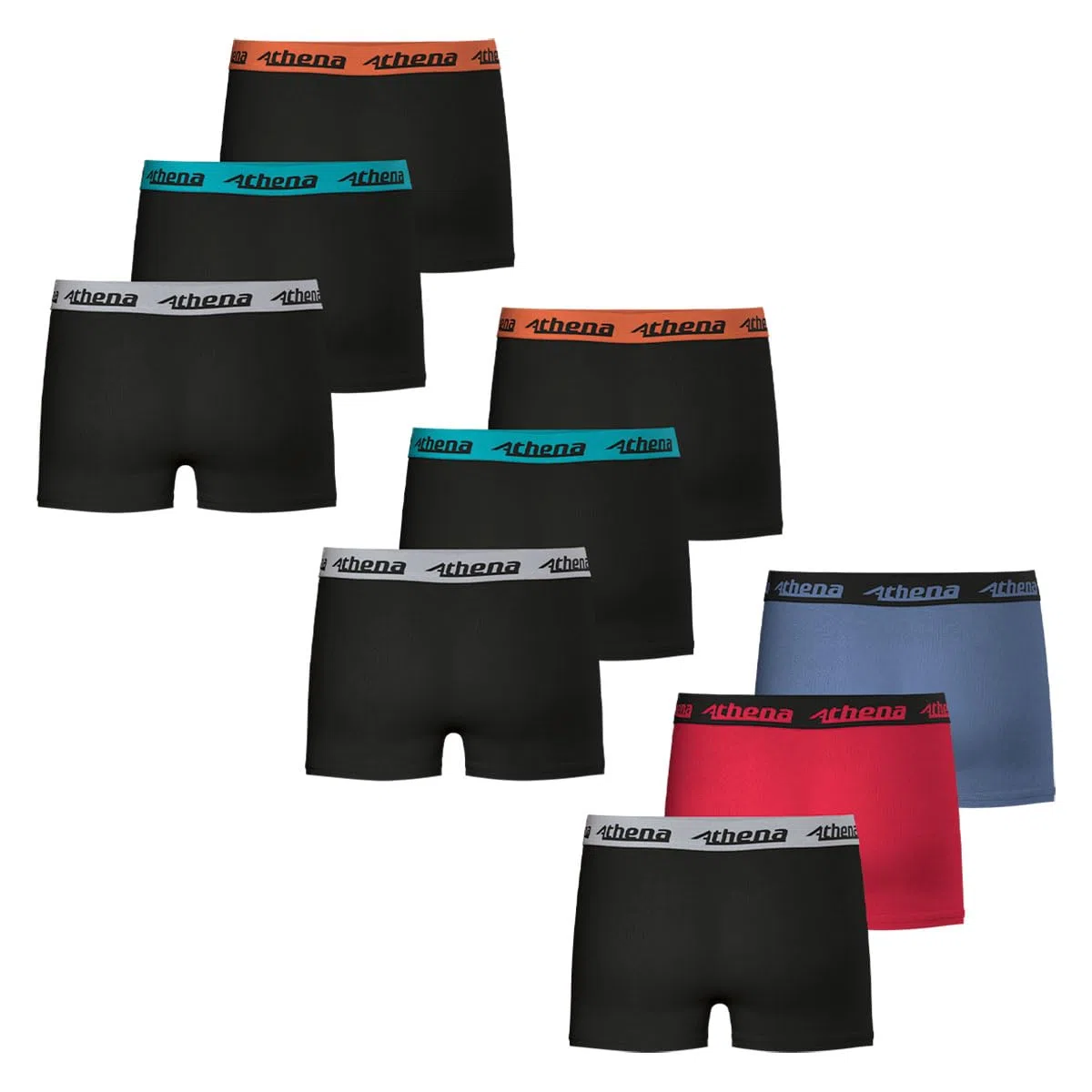 Athena - Lot de 9 Boxers garçon Trio Choc Ecopack