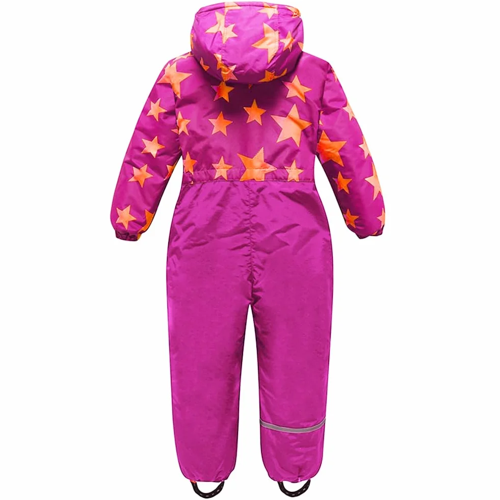 Combinaison de Ski Fille à Capuche Coupe-vent Imperméables Enfant Combinaisons de Neige Chauds Garçon Vêtements de Ski