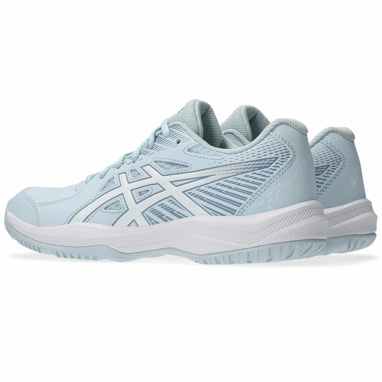 Asics Femme Court Slide 4, Sky White, 40 EU