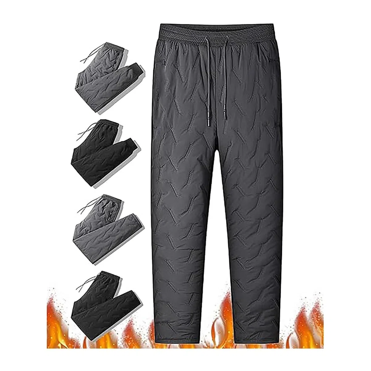 Pantalon De Jogging for Homme en Coton Doublé Thermique Chaud d'hiver en Polaire for Entraînement, Pantalon De Sport, Pantalon De Sport De Loisirs avec Poches S-7XL(Gray B,L)