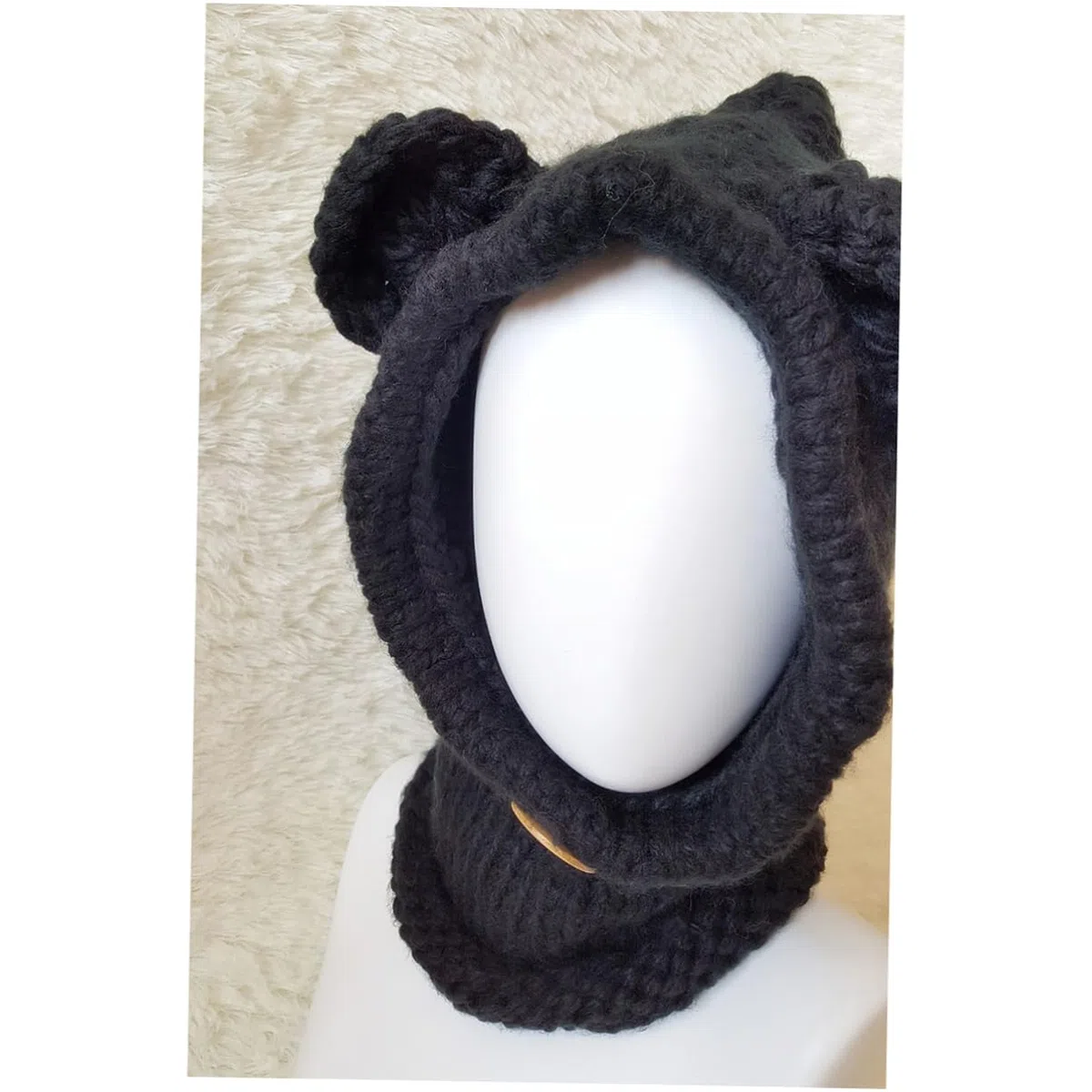 SHERCHPRY Lot de 2 chapeaux avec écharpe pour enfant Bonnet tricoté en laine Bonnet en laine Bonnet en laine Bonnet en laine