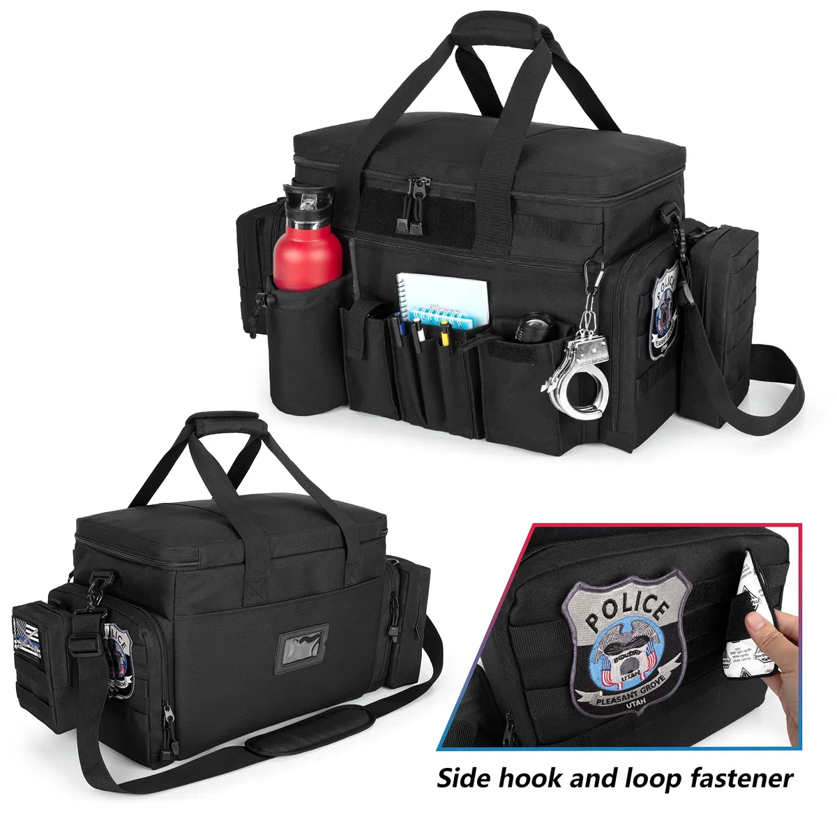 Trunab Police Range Bag, Tactique Molle de Patrouille, Organisateur de Siège Avant de Voiture, Sac de Voyage Militaire avec Bandoulière, Compartiment pour Laptop 15,6"