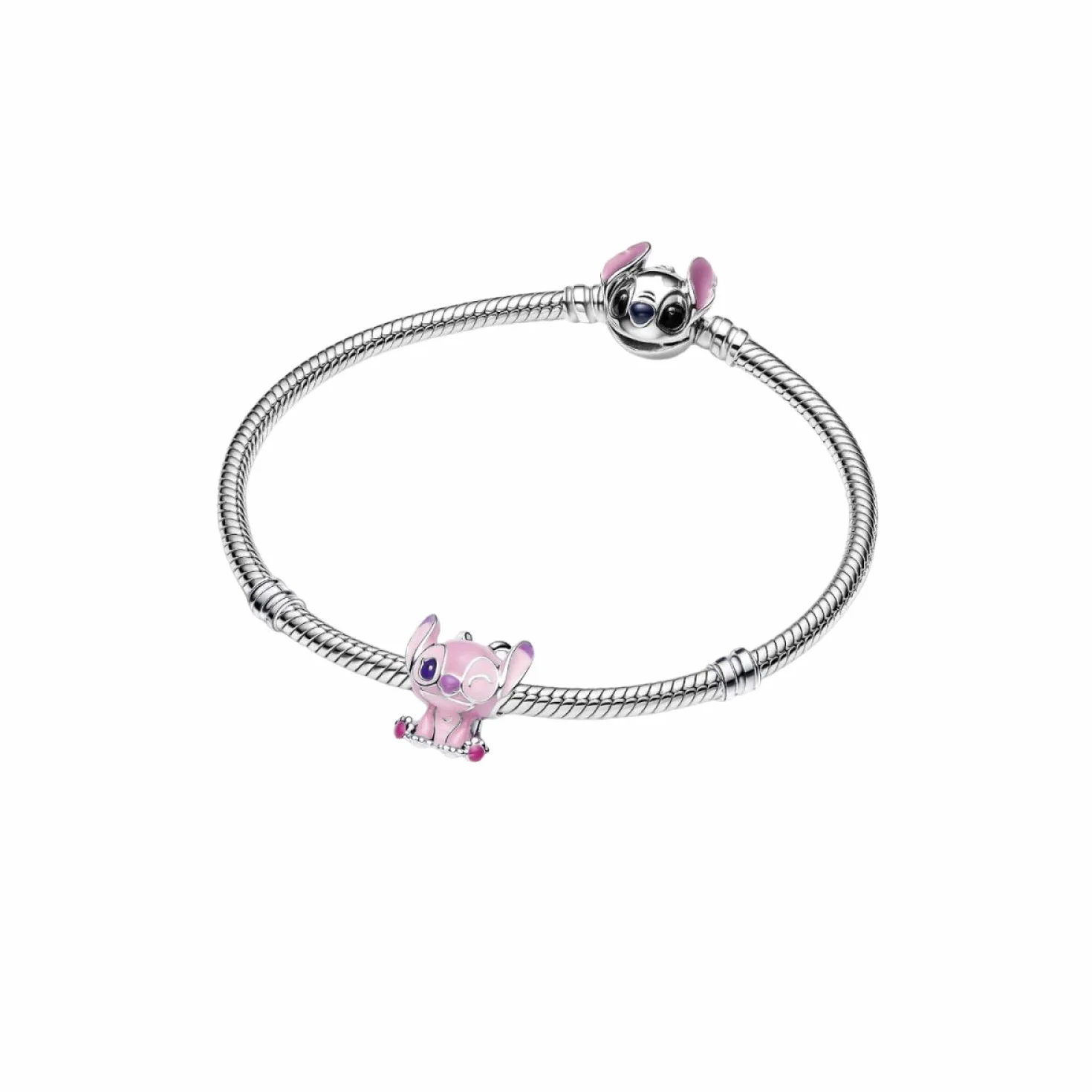 Pandora Moments Disney Lilo et Stitch Angel 793739C01 Breloque en Argent Sterling Compatible avec Les pendentifs Moments, 9,5x13,1x12,9 mm, Argent Sterling, Pas de gemme