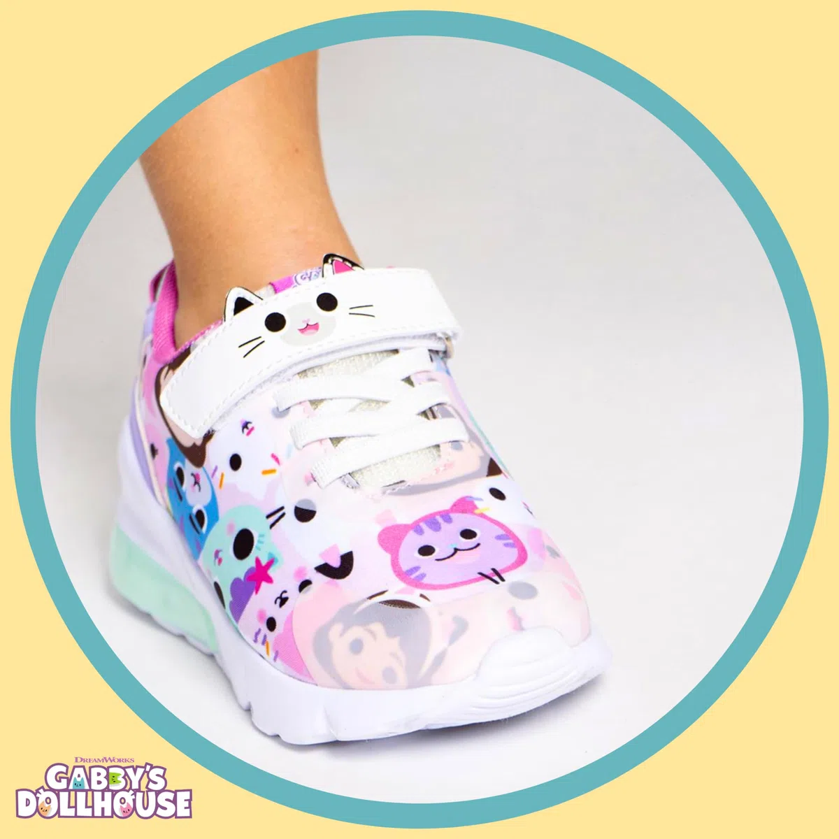 Gabby's Doll House Chaussures pour Filles, Kitty Paws Mercat Gabby Baskets Lumineuses, Taille EU 25