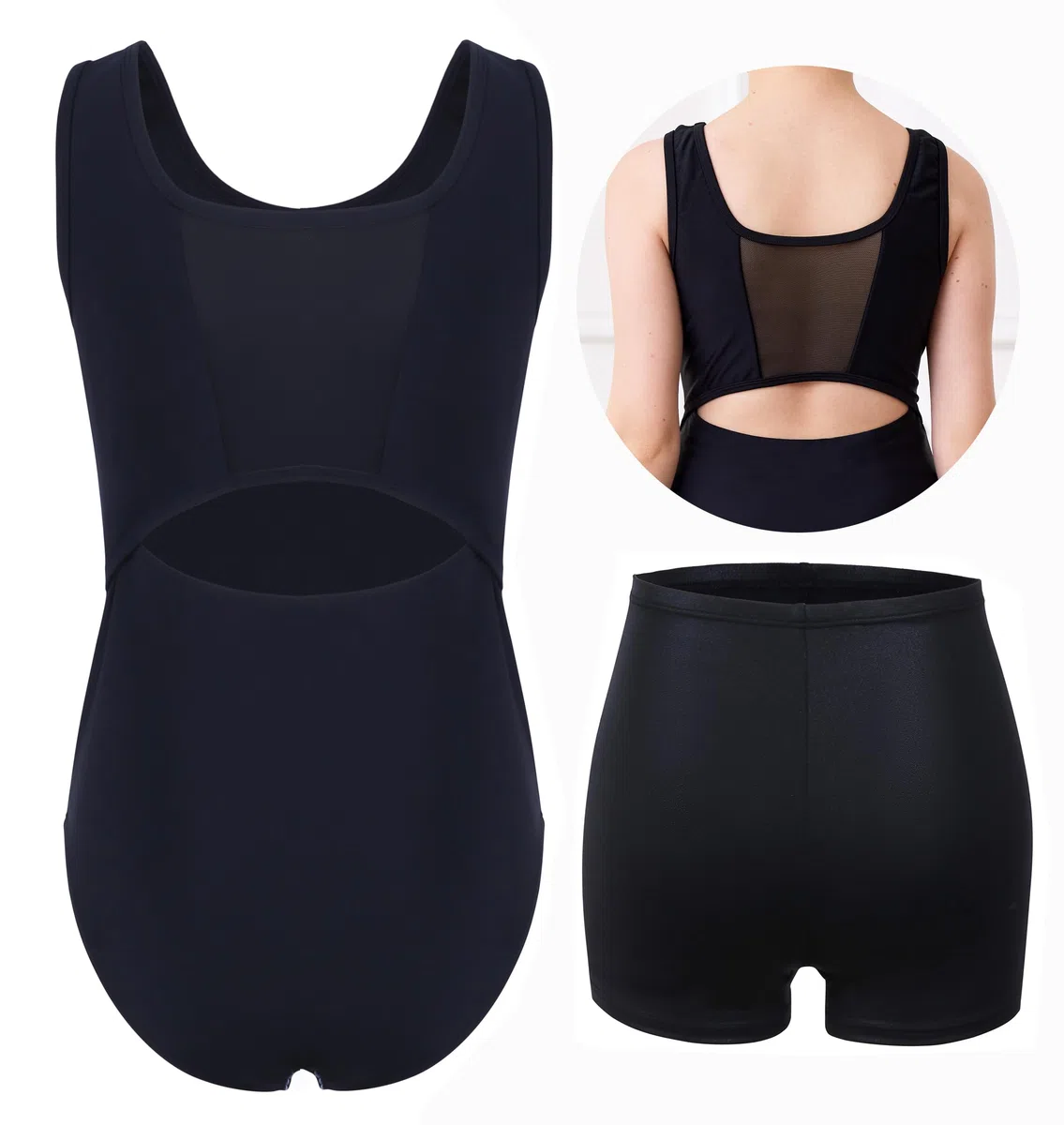 beautyin Justaucorps de gymnastique pour filles – Combinaison de danse – Vêtements de sport avec short