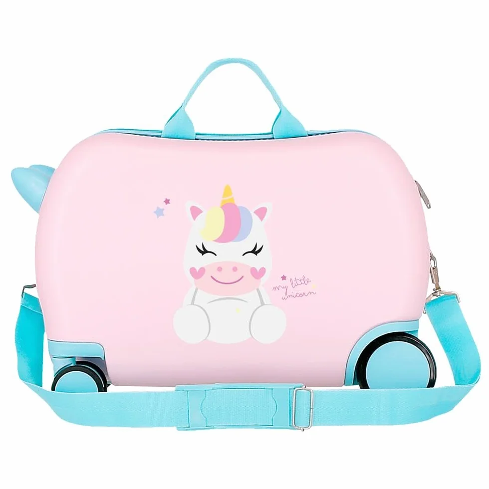Roll Road Happy – Valise Enfant Rigide en ABS avec Fermeture à Combinaison Latérale, 4 Roues, Bagage à Main. Fabriquée en ABS, Un matériau Rigide et léger.