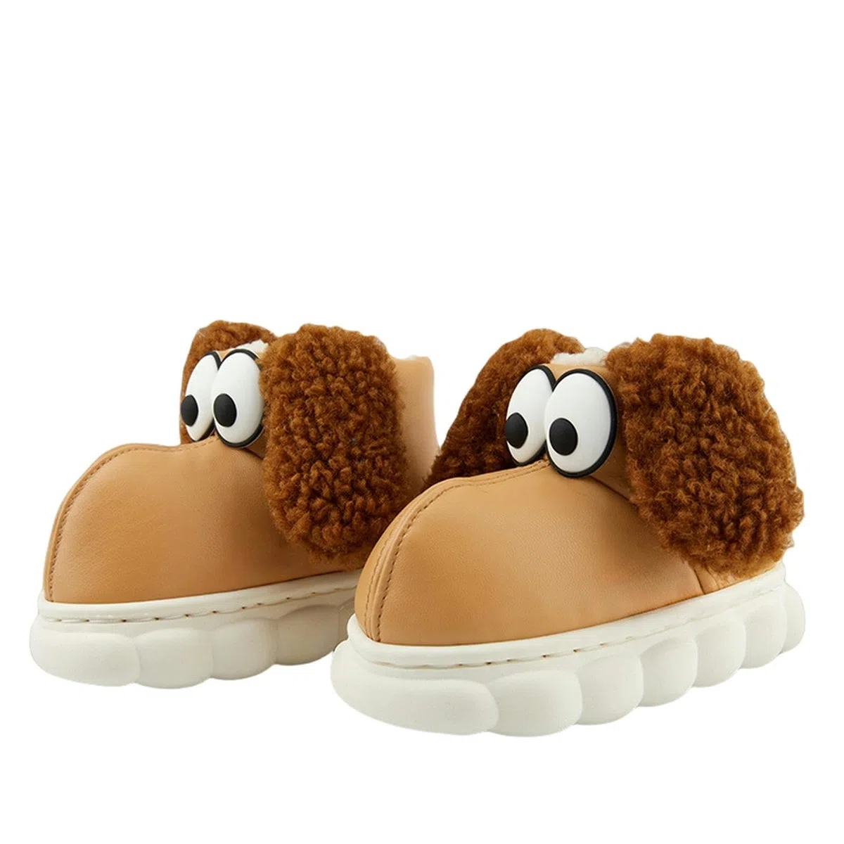 Chaussons Enfant Pantoufles Chaudes d'automne Et d'hiver pour Enfants, Pantoufles De Ménage Imperméables Et Antidérapantes À Talon Complet-kaki-220 Mm (Longueur Intérieure 21 Cm)