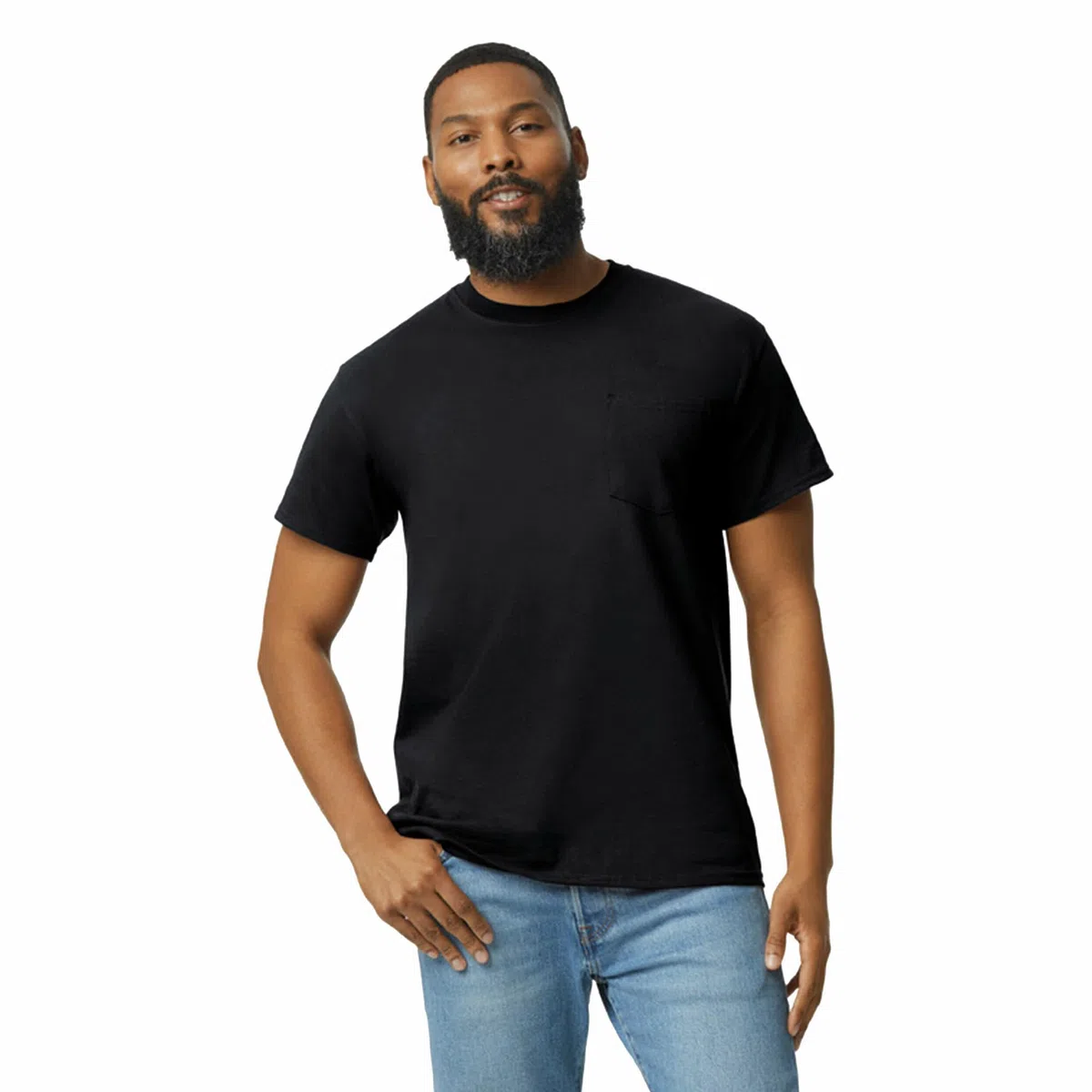 Gildan Lot de 2 T-Shirts en Coton Ultra avec Poche pour Adulte Chemise Homme (Lot de 2)