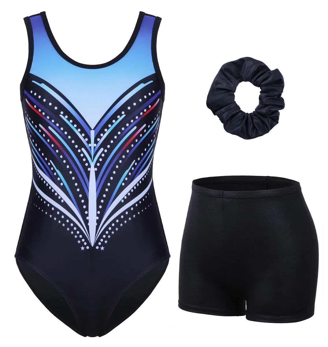 beautyin Justaucorps de gymnastique pour filles – Combinaison de danse – Vêtements de sport avec short