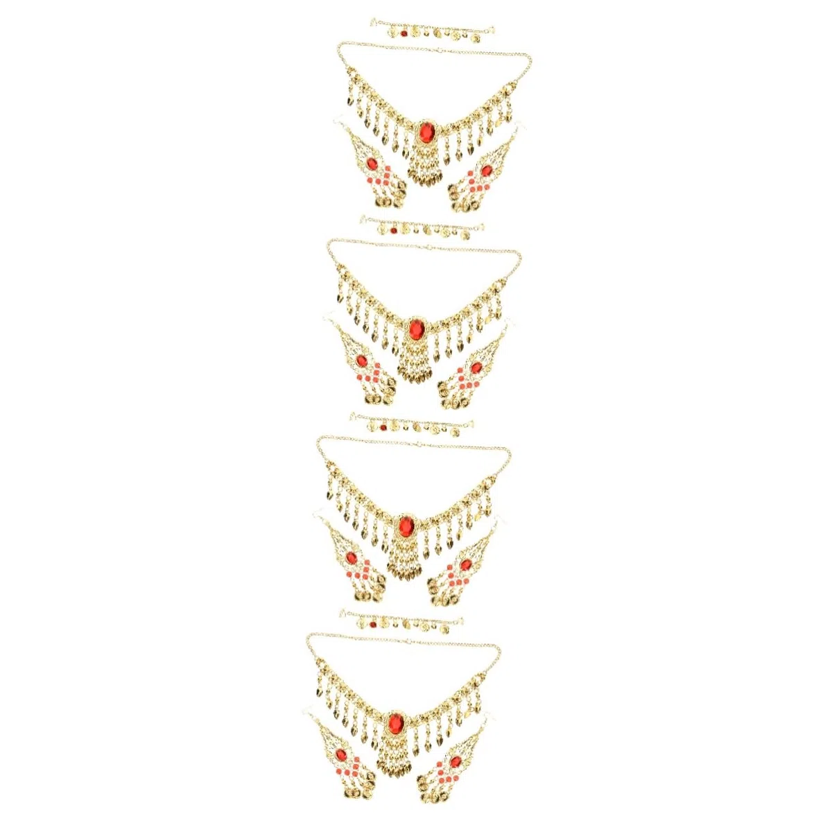 VALICLUD anneau de chaîne nez à oreille bijoux chaîne de ventre femmes cerceaux de nez colliers pour femmes boucles d'oreilles grappes de cils bruns alliage