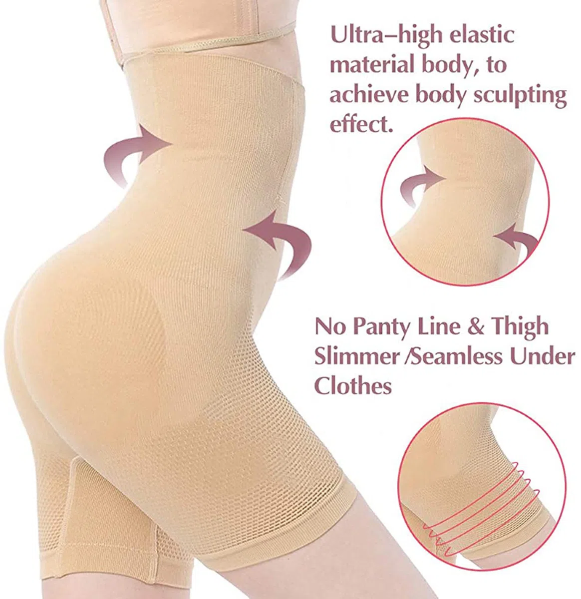 Shapewear Taille Haute, Gaine Amincissante, Gaine Ventre Plat, Culotte Gainante, rehausseur de Fesses, Amincissant Les Cuisses