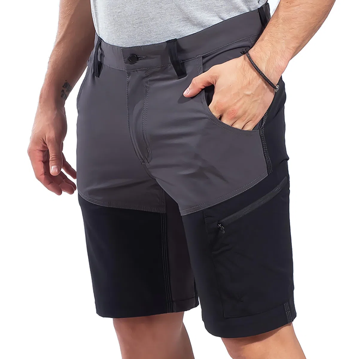 Stenso Nox Shorts Et Bermudas Homme - Short De Travail Homme Stretch Ultraléger - Adapté Au Travail Et Aux Loisirs - Fermeture YKK, Poches Avant, Poche Cargo avec Fermetures Éclair