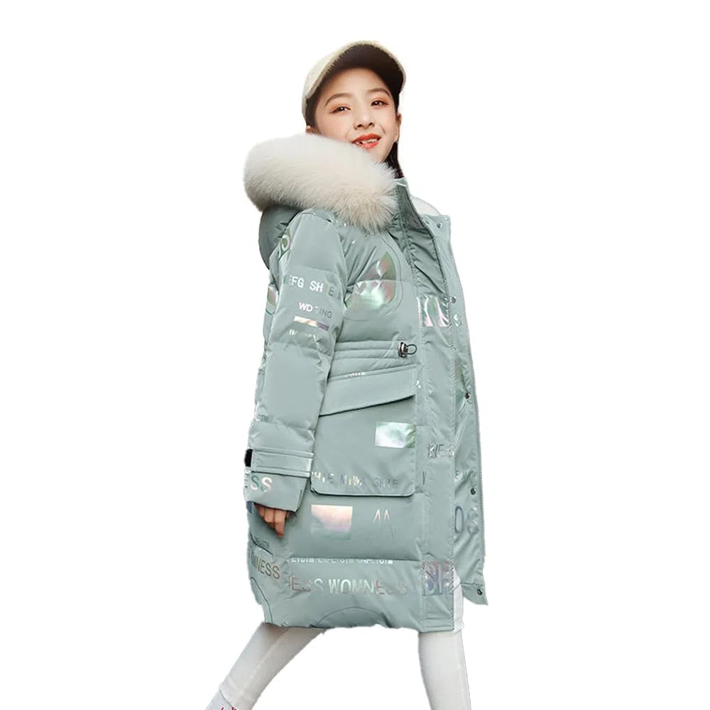 Veste d'hiver pour enfant fille parka d'hiver garçon avec capuche en fourrure Parka chaude d'extérieur Manteau d'hiver Veste de neige Garçon Parka Enfant Fille Enfant Veste matelassée Fille