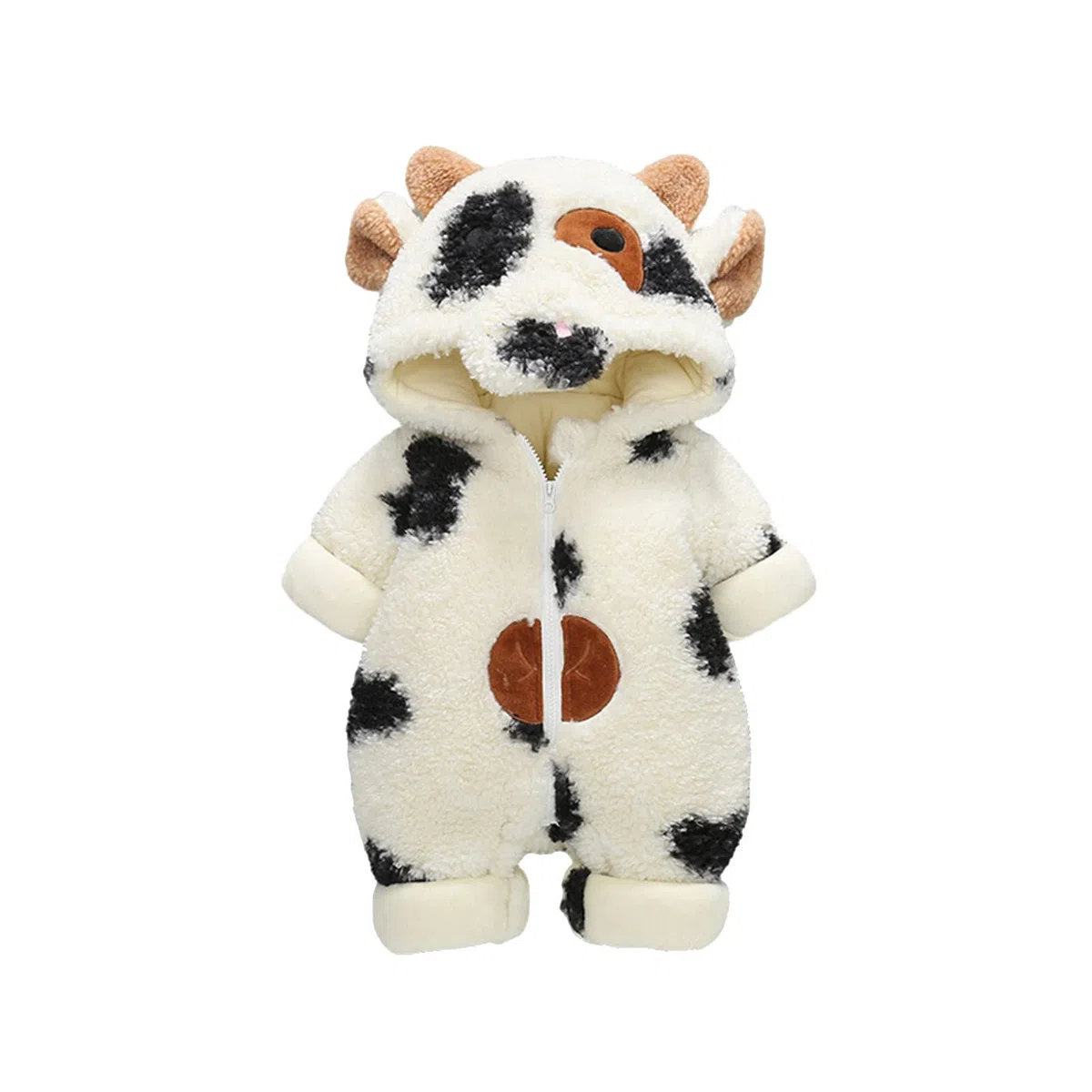 Combinaison Pilote Bébé Enfant De Neige Fermeture Manches Longues Barboteuse Habit De Neige Rembourré Coupe-Vent avec Gants 0-12 Mois Nouveau-Né Playsuit Ensemble