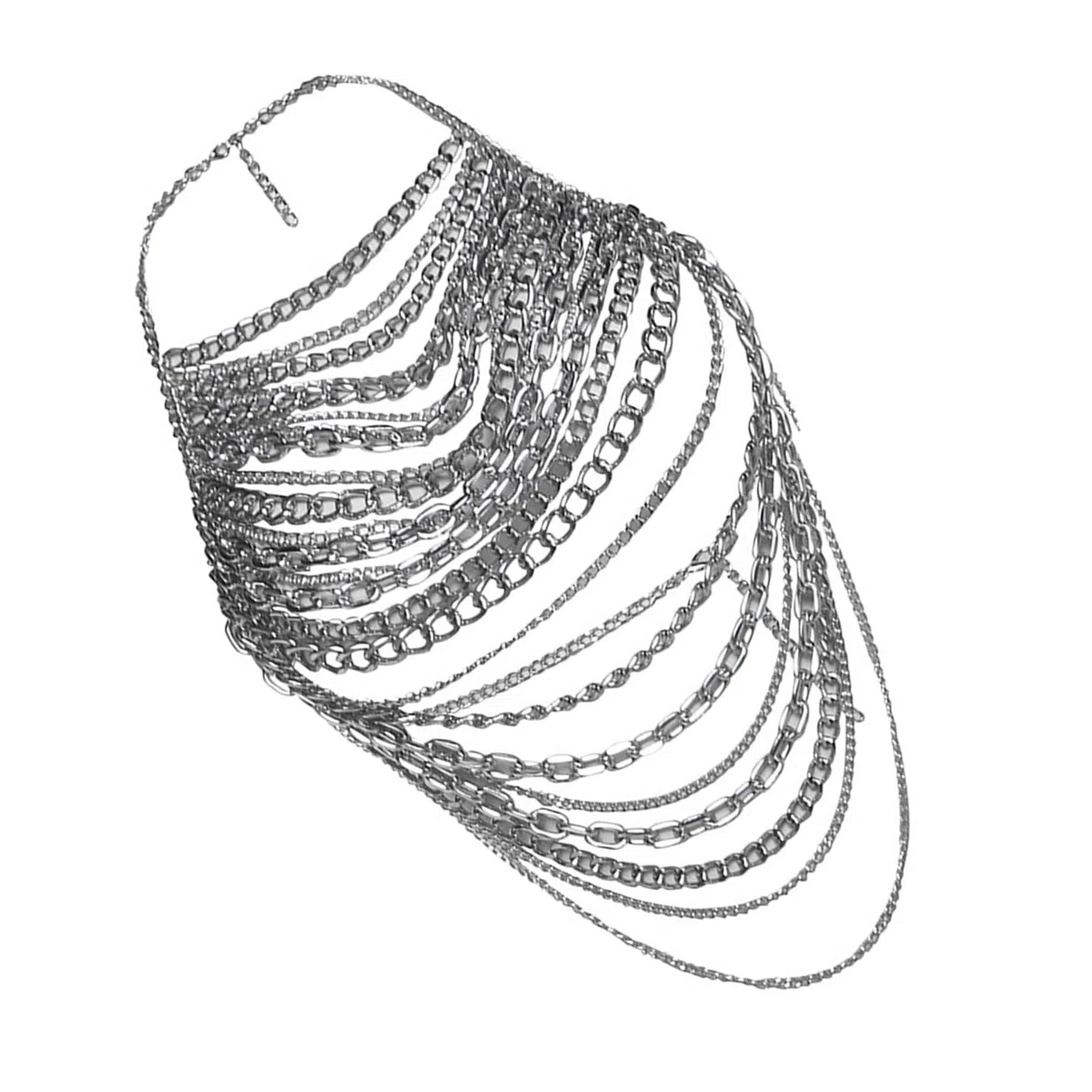 Chaîne de corps tendance - Bijoux de corps élégants - Texture métallique pour améliorer n'importe quelle tenue - Chaîne en métal dos nu