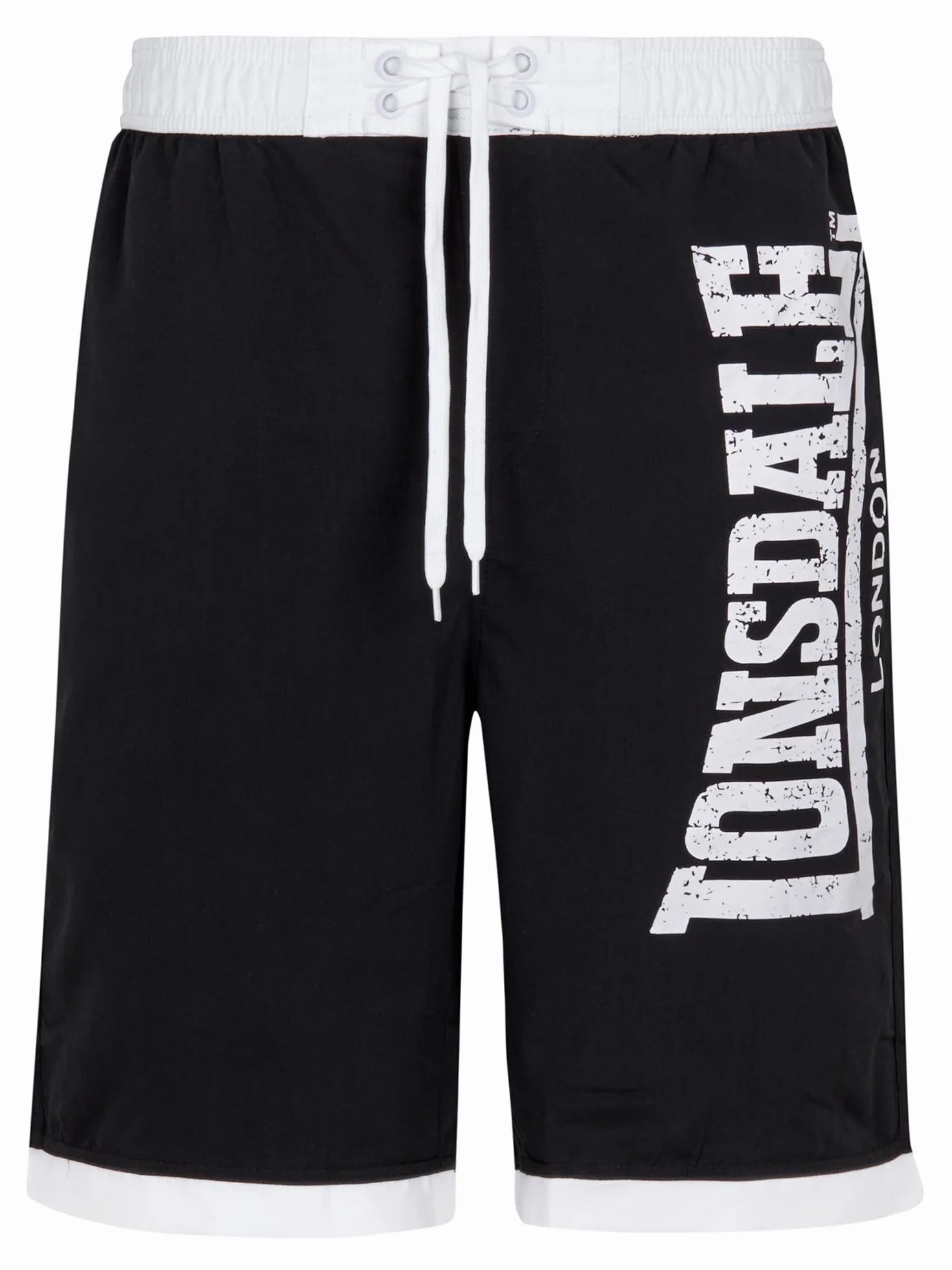 Lonsdale London Clennel Homme Short de Bain Bleu 100% Polyester Regular/Coupe Standard