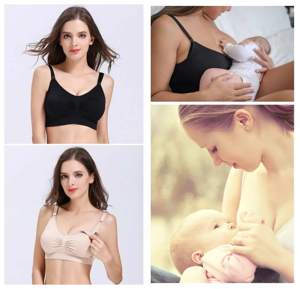 Soutien-gorge d'allaitement sans couture avec coussinets amovibles et rallonges