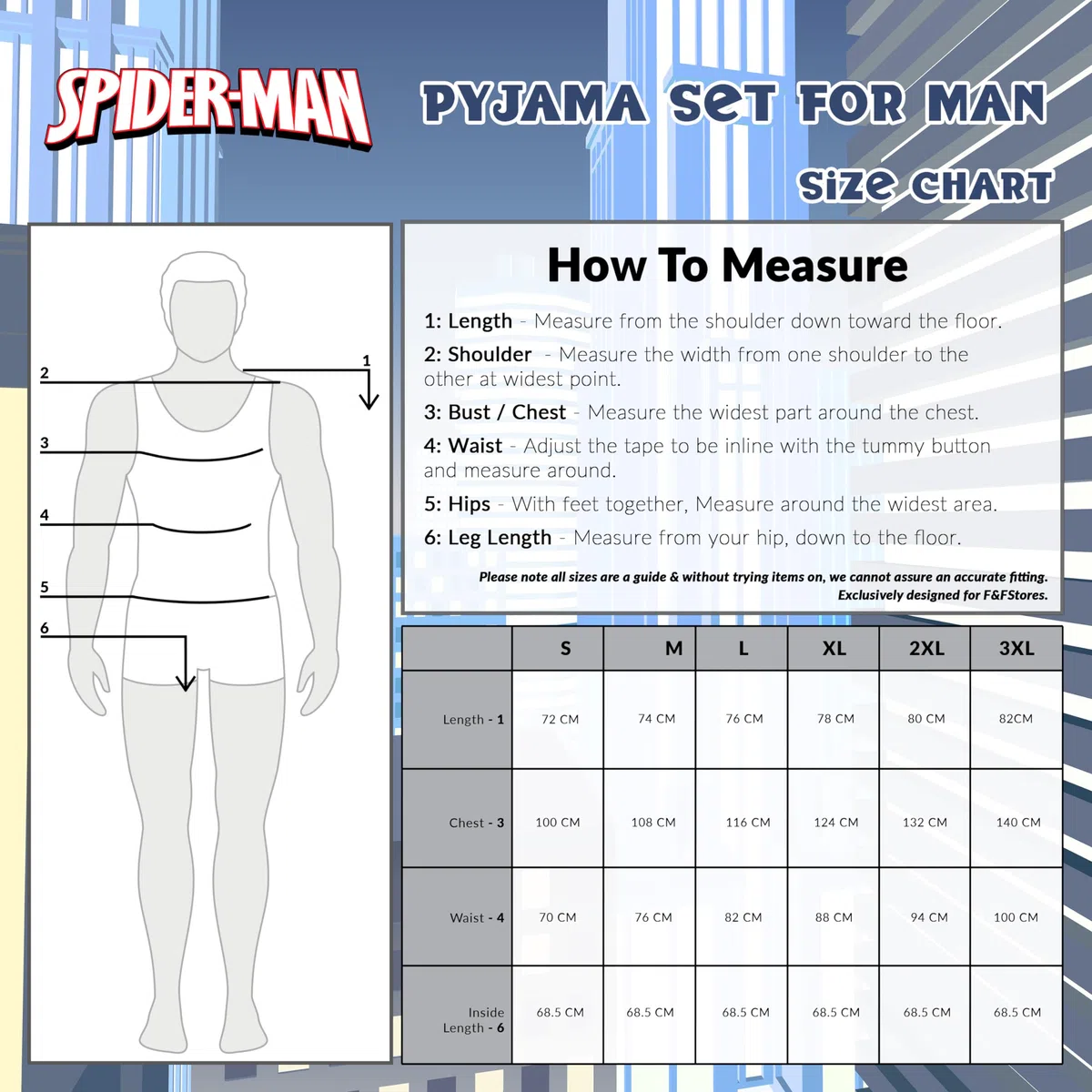 Marvel Pyjama Homme Long avec Poches Pyjama Spiderman Adulte Vêtements de Nuit Homme Taille M-3XL