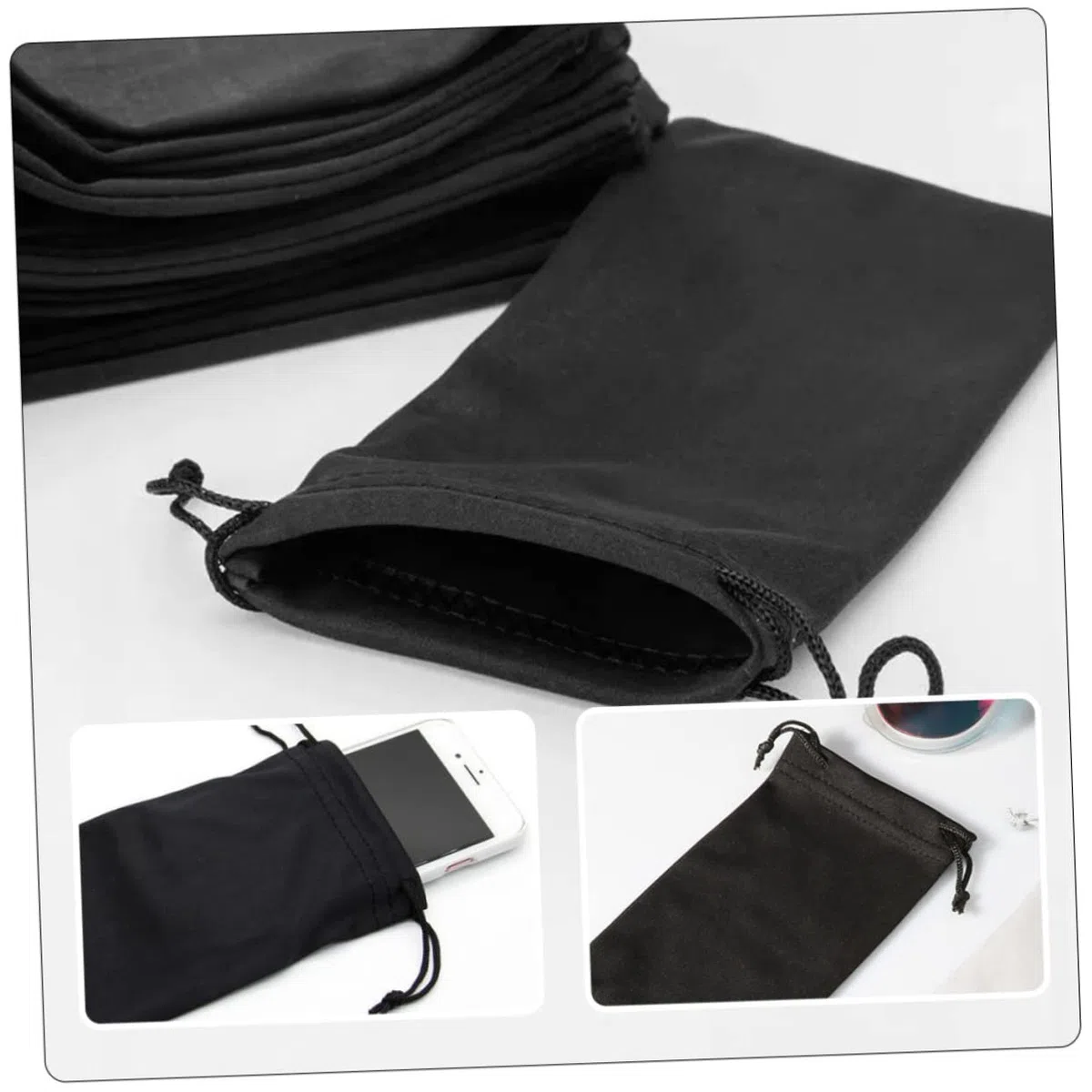 Abaodam 75pièces Pochette De Rangement pour Lunettes De Ski Lot Cordon Résistants Aux Rayures pour Masques De Ski Et Accessoires De Lunettes Pratique Et Compact