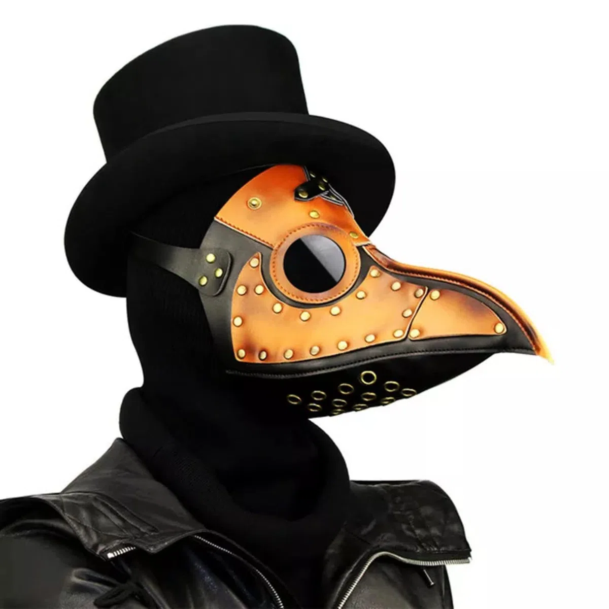 Masque d'Halloween pour homme et femme - Punk - Peste - Masque de corbeau - Unisexe - En polyuréthane