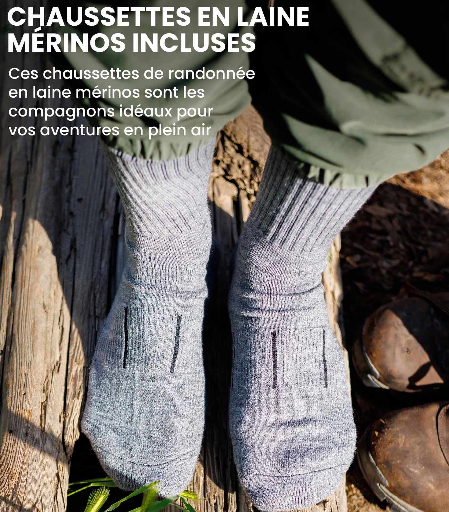 Merino.tech Сapuche Pull Mérinos Femme - Coupe Ajustée 100% Laine Merinos sous Vetement Femme et Сhaussettes