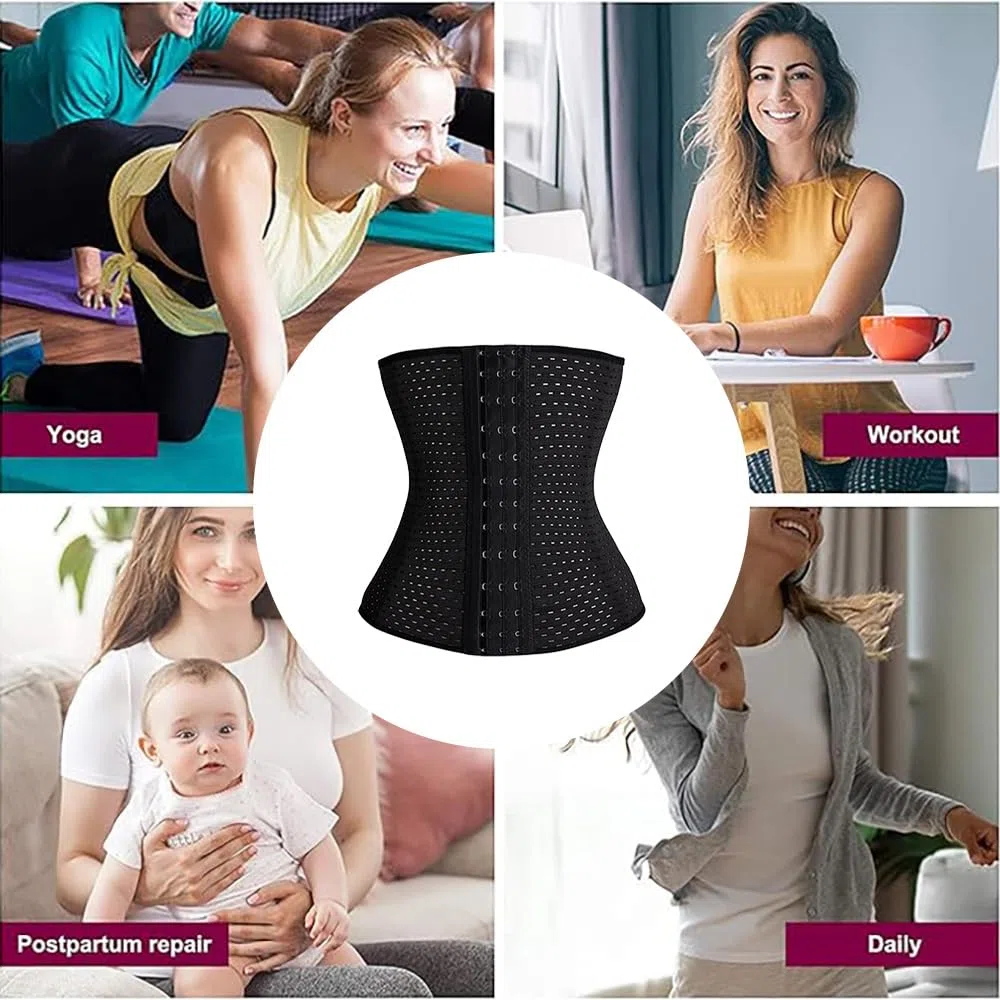 Lot de 2 Gaine Amincissante Ventre Respirant Waist Trainer Corset Gaine Ventre Plat pour Hommes et Femmes Modélisation Contenant