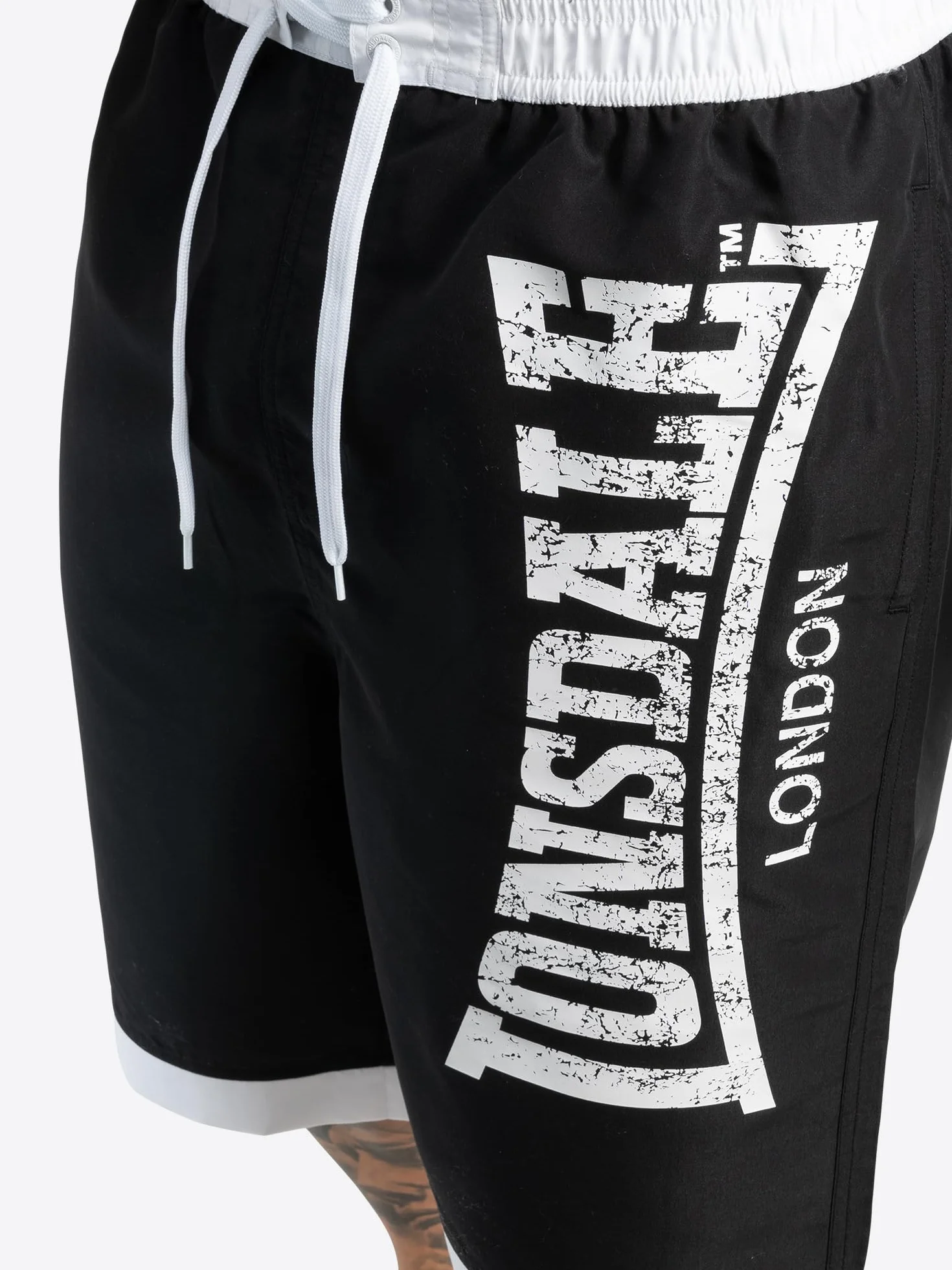 Lonsdale London Clennel Homme Short de Bain Bleu 100% Polyester Regular/Coupe Standard