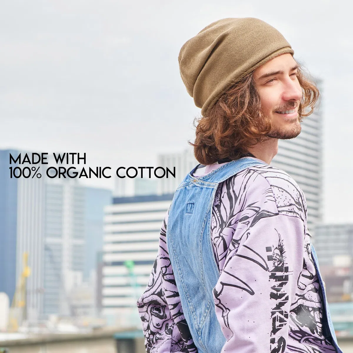 Bonnet Extensible en Tricot Fin 100% Coton Bio Fabriqué Au Japon, Bonnet Tombant Femme D'Été, Chapeau Homme D'Intérieur Mode Hiver, Idéal pour Chimio Médical Et Peaux Sensibles