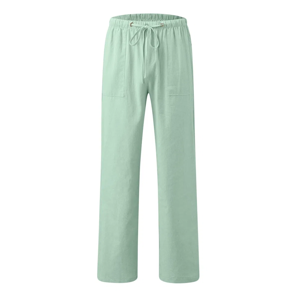 Pantalon Lin Homme Taille Elastique Tendance 2025 Pantalons Hommes Lin Et Coton Décontracté Pantalon Toile Été Pant Yoga Léger Taille Elastique Coupe Droite avec Cordon de Serrage Vêtement Pas Cher