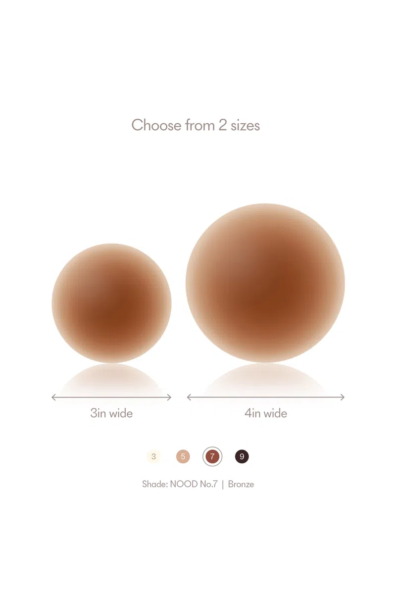 Nudwear NOOD New York Cache-tétons adhésifs pour femme, Numéro 7 Bronze, 3