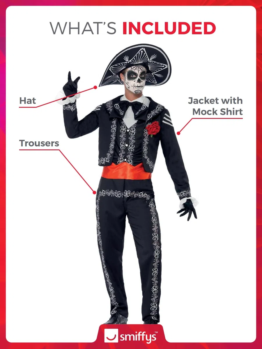 Smiffys - Costume Senor Os Du Jour De La Mort