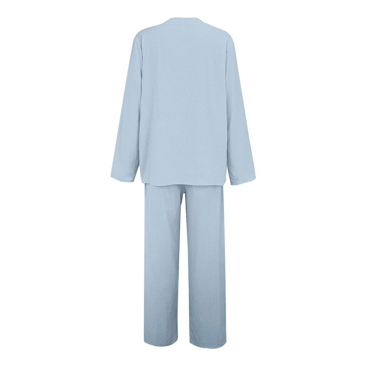 Generisch Ensemble de pyjama 2 pièces pour femme avec pantalon d'été en lin décontracté et festif léger