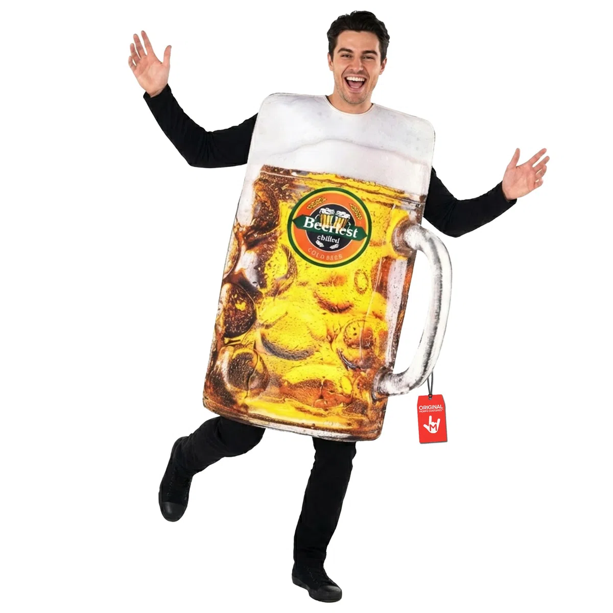 Morph Deguisement Biere Homme, Costume Chope Halloween Homme