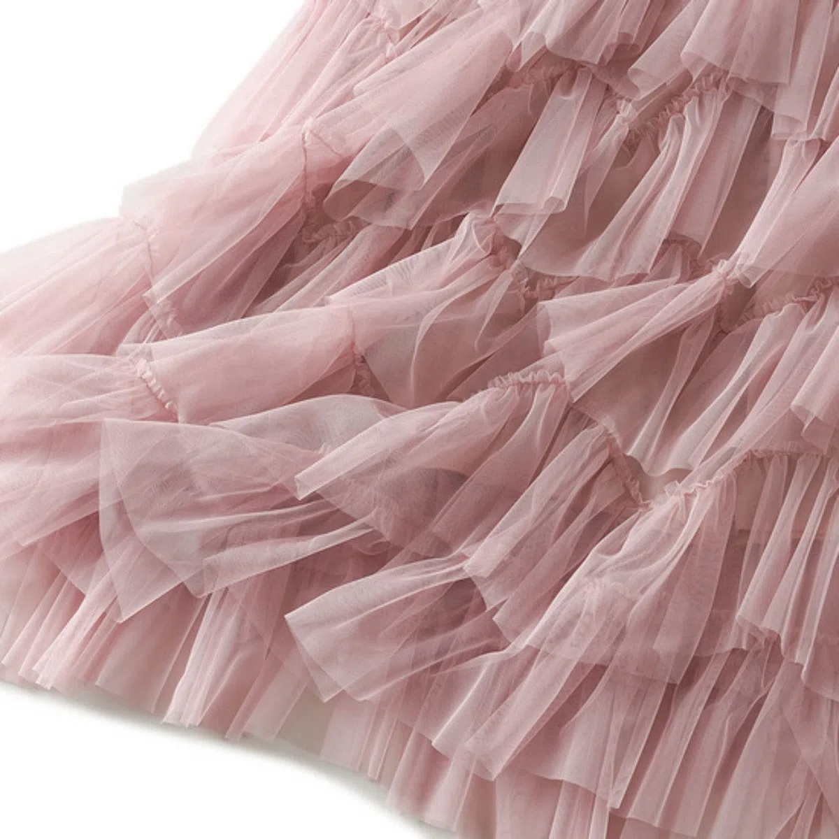 Cocila Jupes De Sapin NoëL Une Ligne PlisséE Longue à Volants Mollet Longueur en Mousseline Soie Taille Haute Bulle Tutu Rose Adulte Tutu Blanc Jupes Tulle Noir Black Skirt Rouge Fille Rose Femmes
