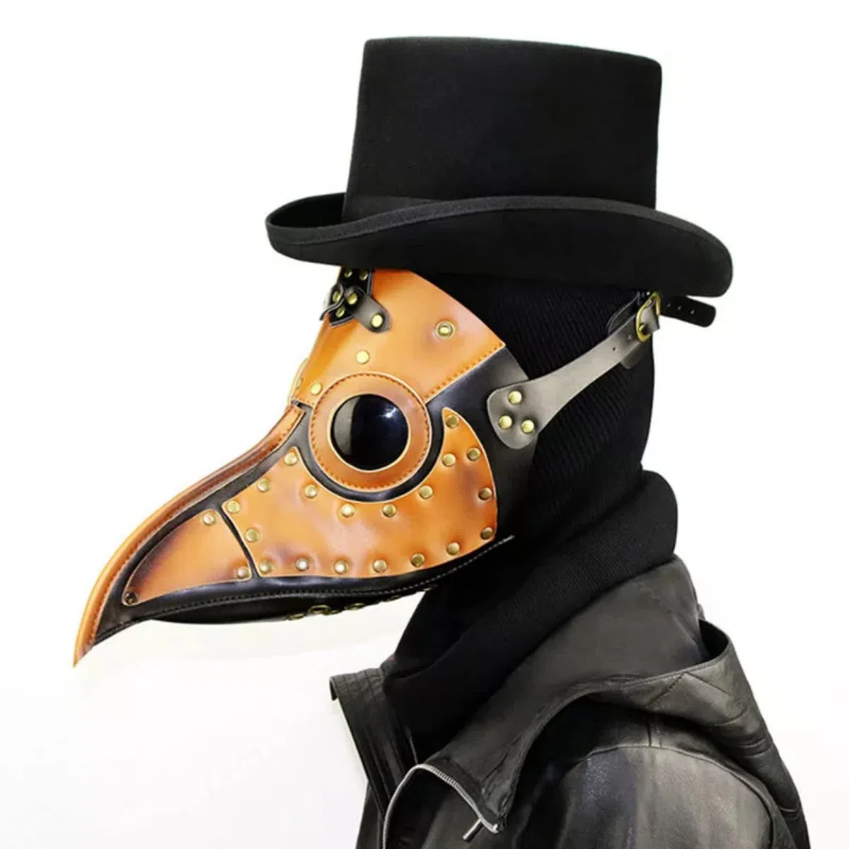 Masque d'Halloween pour homme et femme - Punk - Peste - Masque de corbeau - Unisexe - En polyuréthane