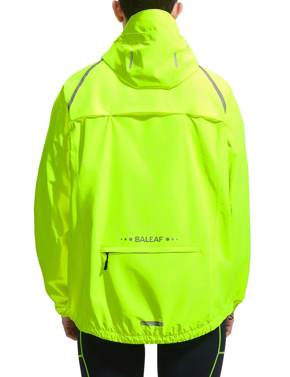 baleaf Veste de Cyclisme pour Homme Plus Longue, Imperméable Respirante Randonnée Running Coupe Vent Légère anti Pluie Grand Tall