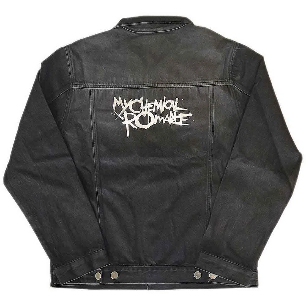 My Chemical Romance Homme Logo Denim Jacket MCR Veste Noir