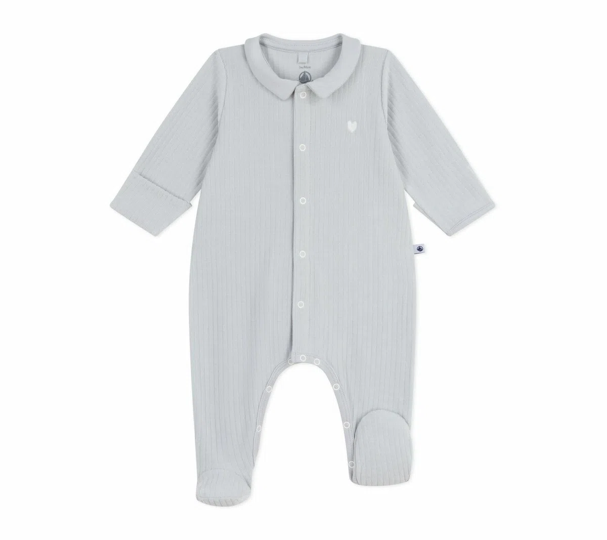 Petit Bateau Pyjama bébé en Velours à col uni