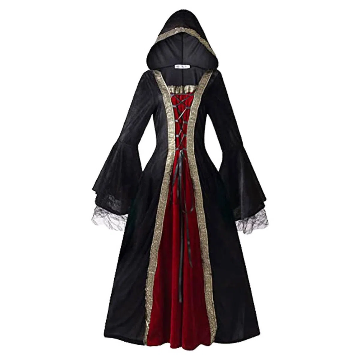 Générique Robe Medievale Femme Robe Renaissance Femme Grande Taille Avec Manches Trompette Robes Gothique Corset Deguisement Halloween Adult Costume Pirate Pour Carnaval Halloween Fête