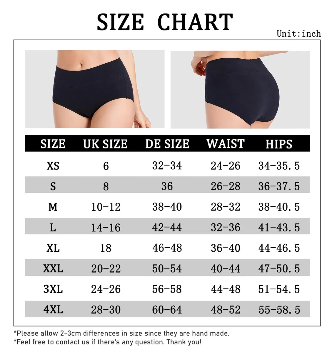 youlehe Sous-vêtements en coton pour femme - Taille haute - Couverture complète - Doux et respirant