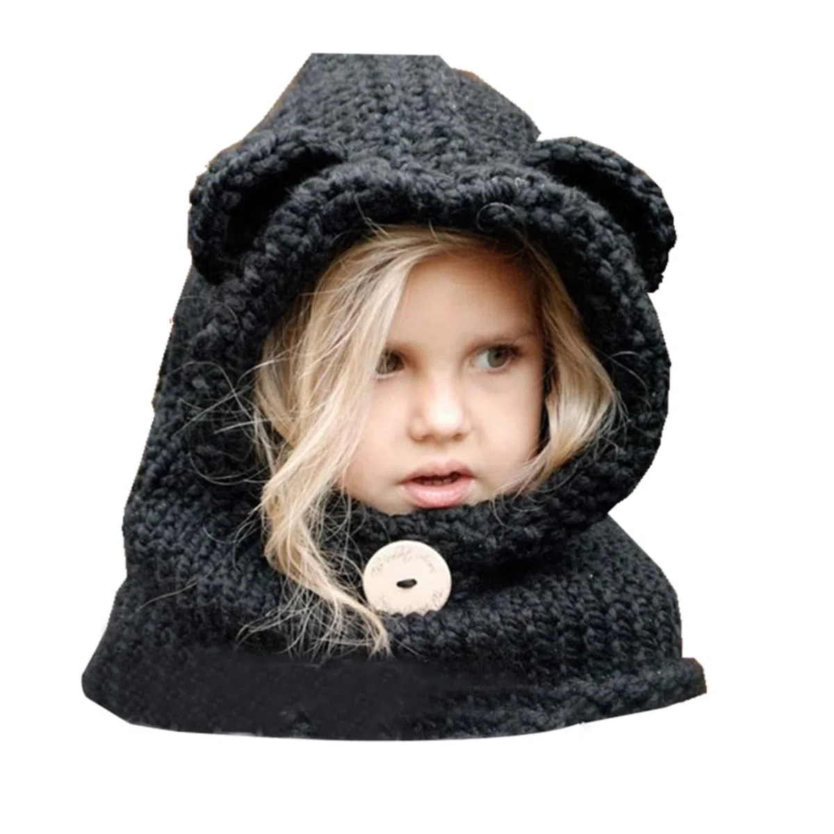 SHERCHPRY Lot de 2 chapeaux avec écharpe pour enfant Bonnet tricoté en laine Bonnet en laine Bonnet en laine Bonnet en laine