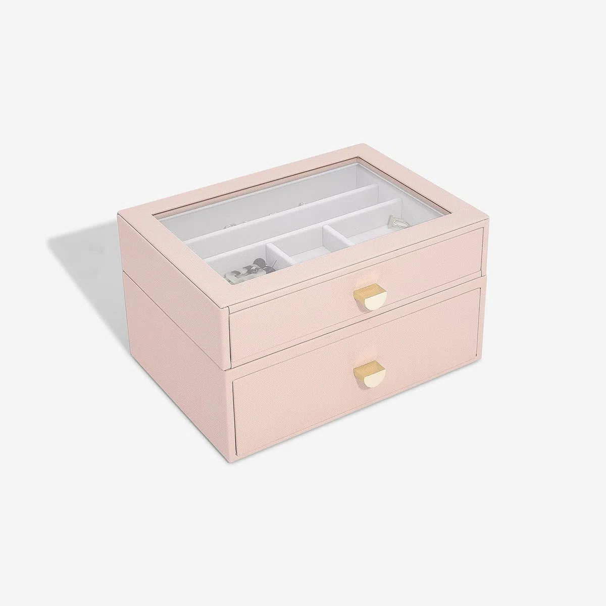 Stackers Blush Classic Jewellery Box - Set of 2 (with drawers)