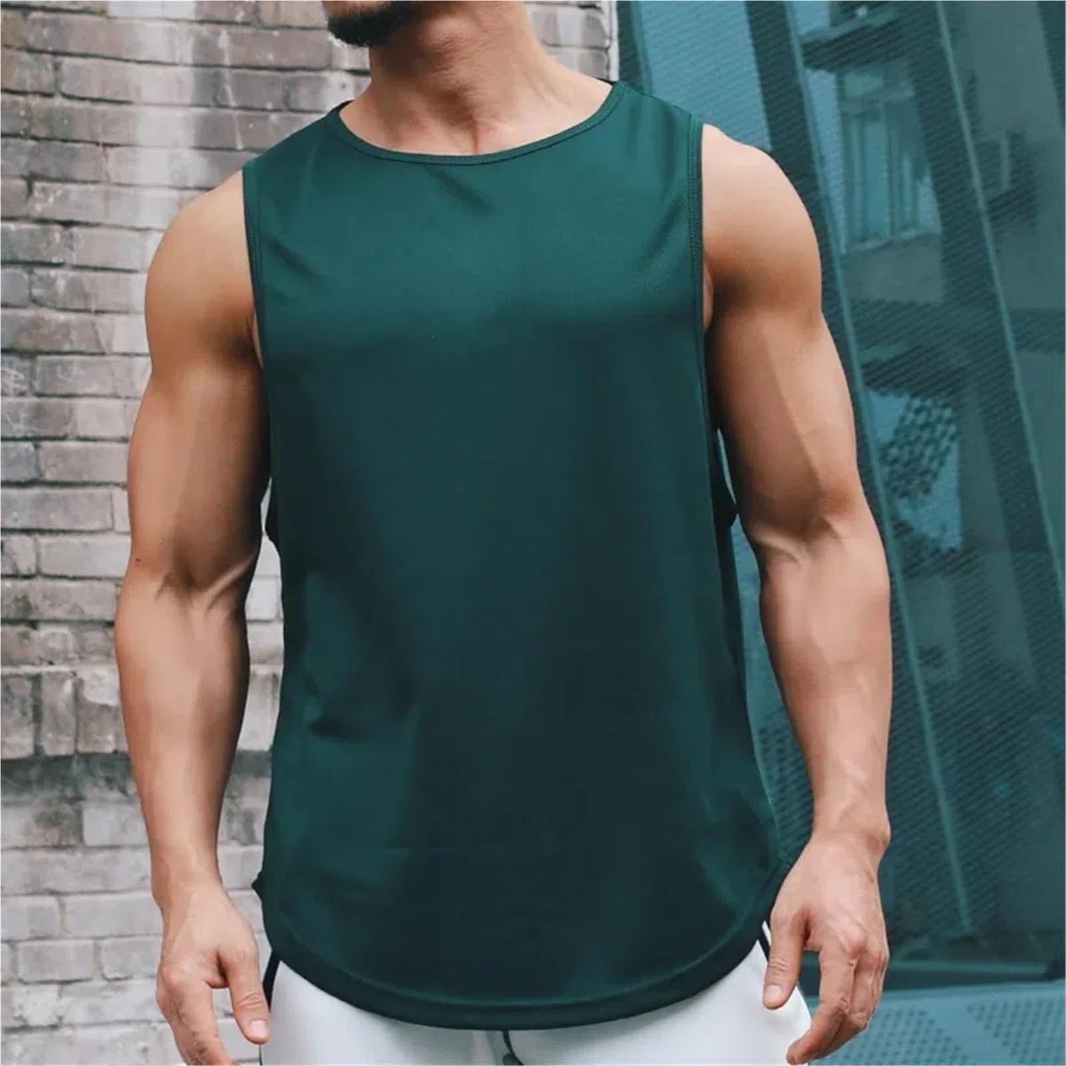 DéBardeur Sport Pour Hommes Débardeur de gymnastique hommes maille séchage rapide musculation chemise sans manches Fitness Singlets tenue de basket-ball gilet musculaire Pour Le Fitness(Black,M)