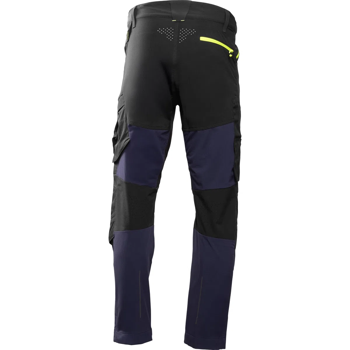 Högert Technik Pantalon de Travail Homme 4-Way Stretch avec Renfort Cordura, Fermeture éclair YKK, déperlant, Pantalon de Protection élastique Plum vêtement de Travail Bleu Marine
